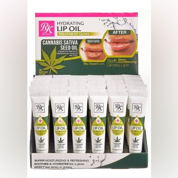 4 Pack Hemp Seed Oil Lip Oil Treatment Gloss - Picture 1 of 3